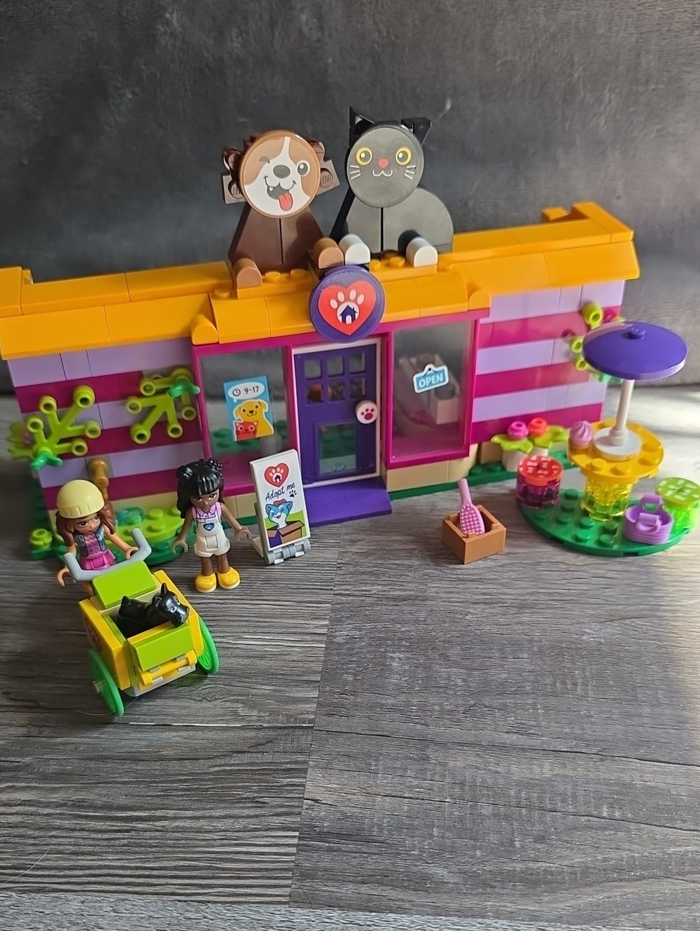 Lego Friends Pet Adoption Cafe Playset with Figures